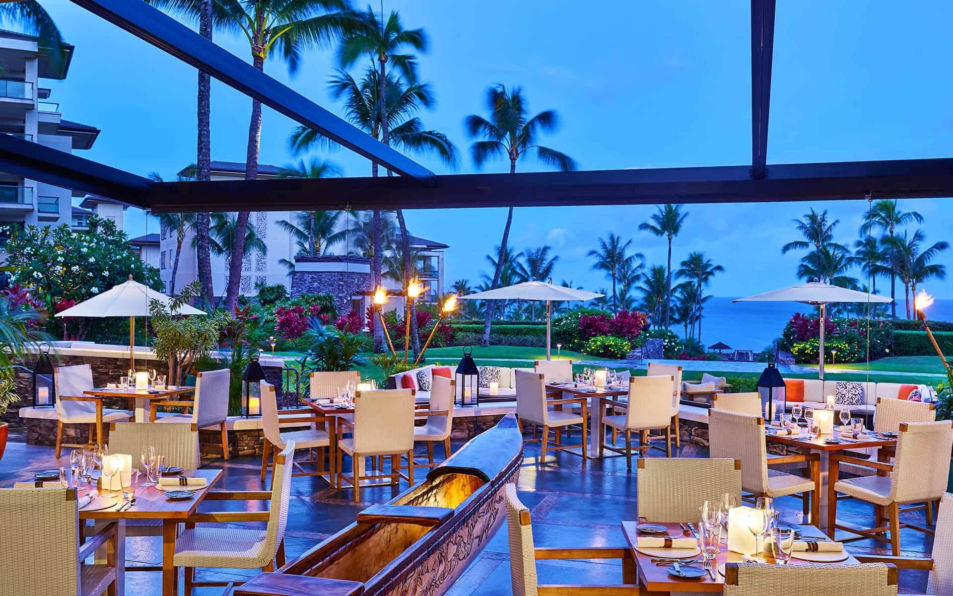 Cane & Canoe Maui Restaurant Image Gallery Montage Kapalua Bay